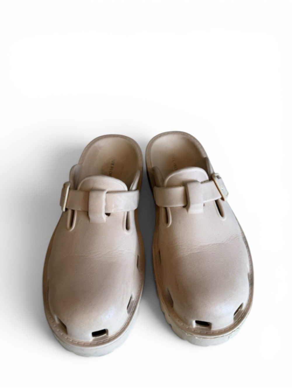 Free People Womens Karlie Buckle Clog Beige Sz 9 - Picture 4 of 8